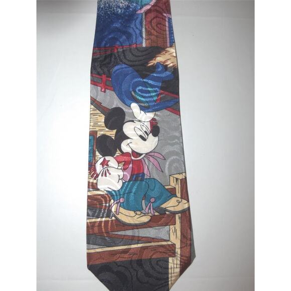Disney Mickey Mouse Cowboy Rodeo Farmer Tie -1112T18 - Picture 2 of 2